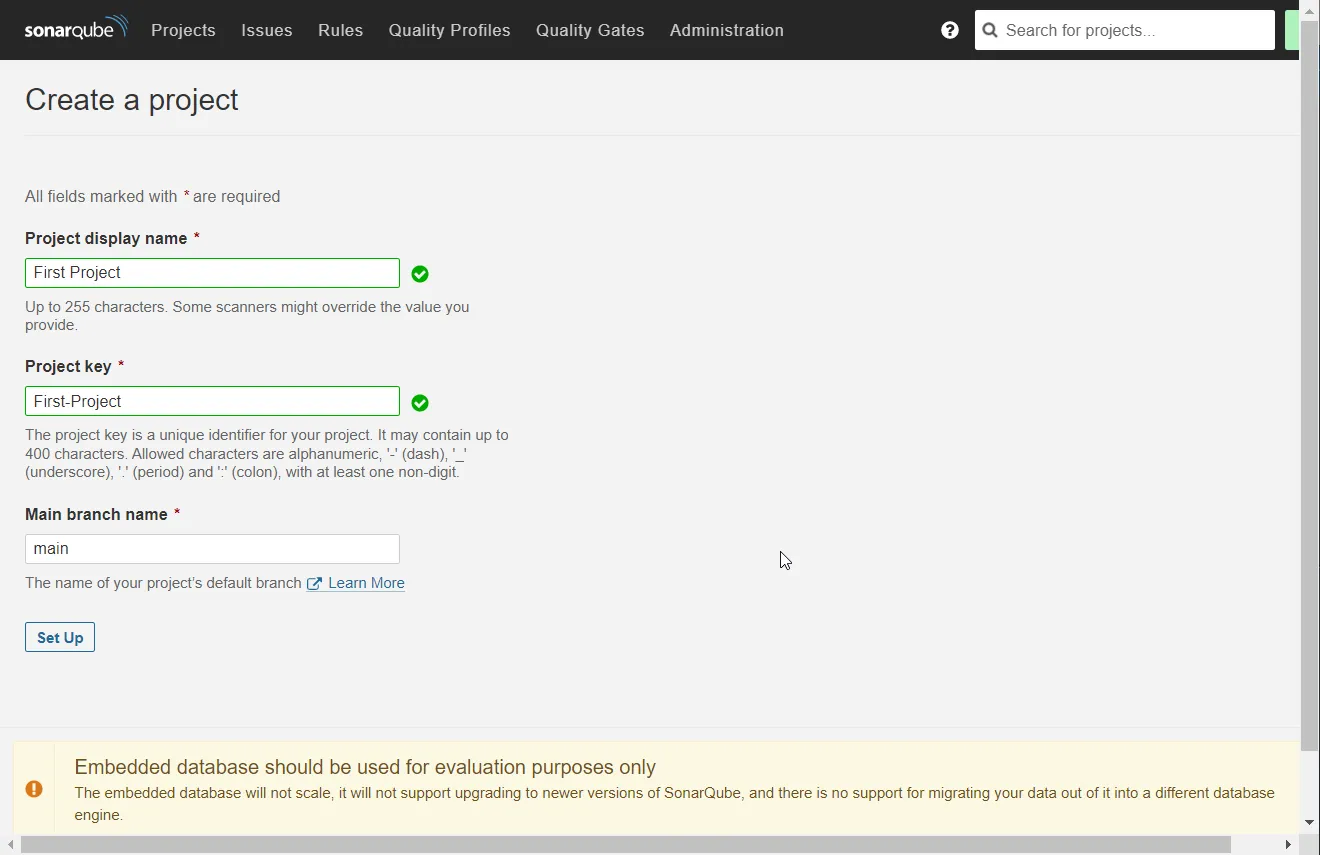 Create example project